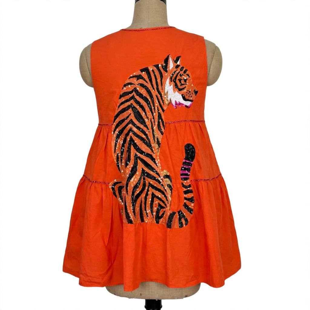 On a dress form