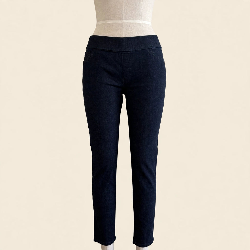 Lauren Ralph Lauren Dark Wash Pull-On Skinny Jeans, Size 16