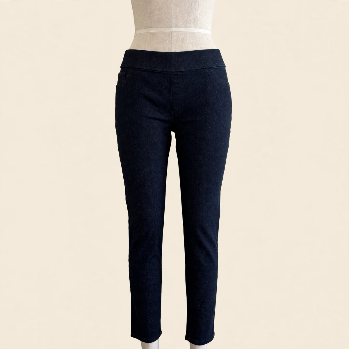 Lauren Ralph Lauren Dark Wash Pull-On Skinny Jeans, Size 16