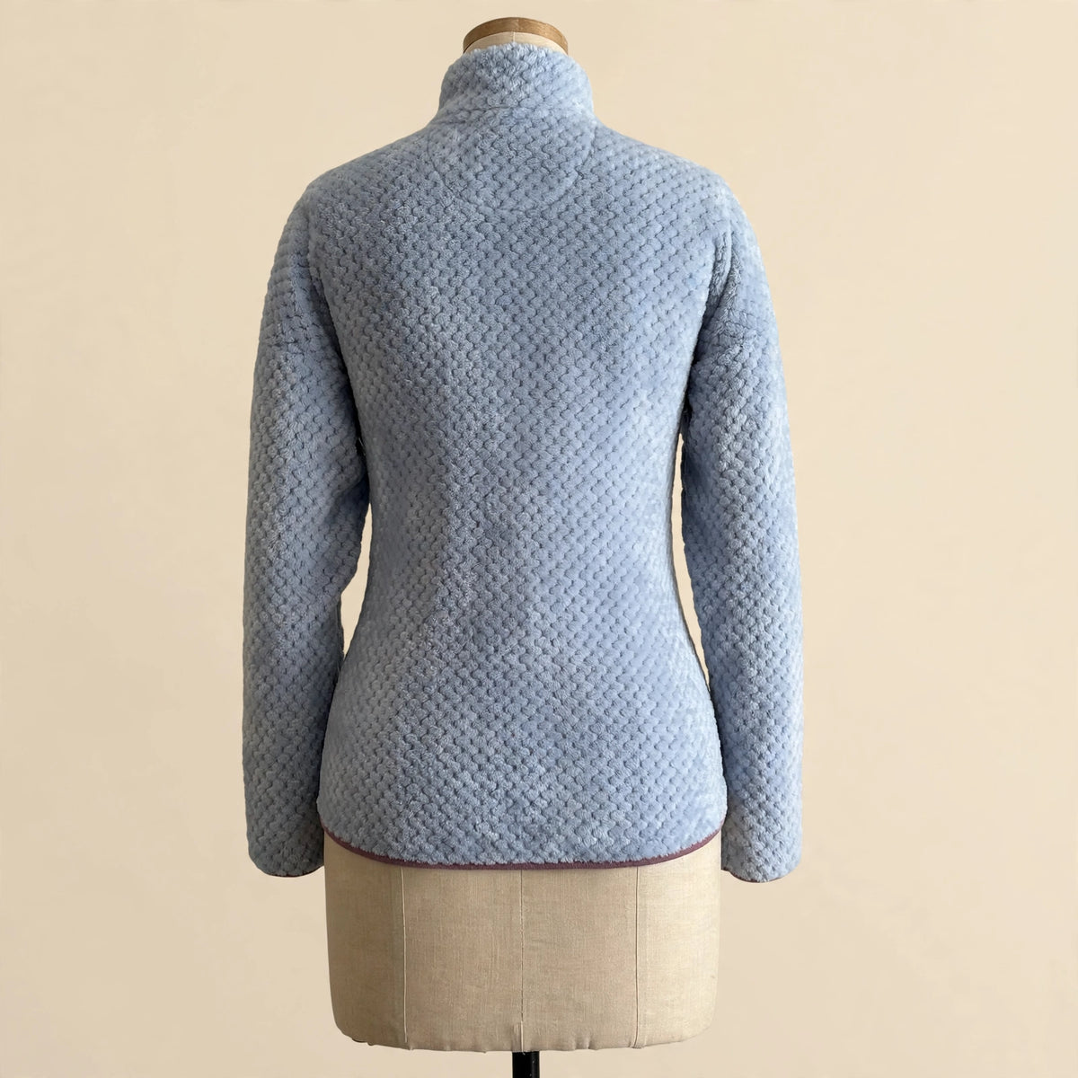 Simply Southern Light Blue Sherpa Snap Pullover-Size L