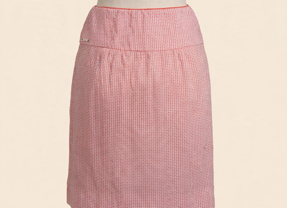 S.C. & Co. Coral & White Print Pull-On Skort - Size S
