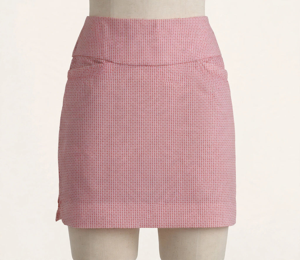 S.C. & Co. Coral & White Print Pull-On Skort - Size S