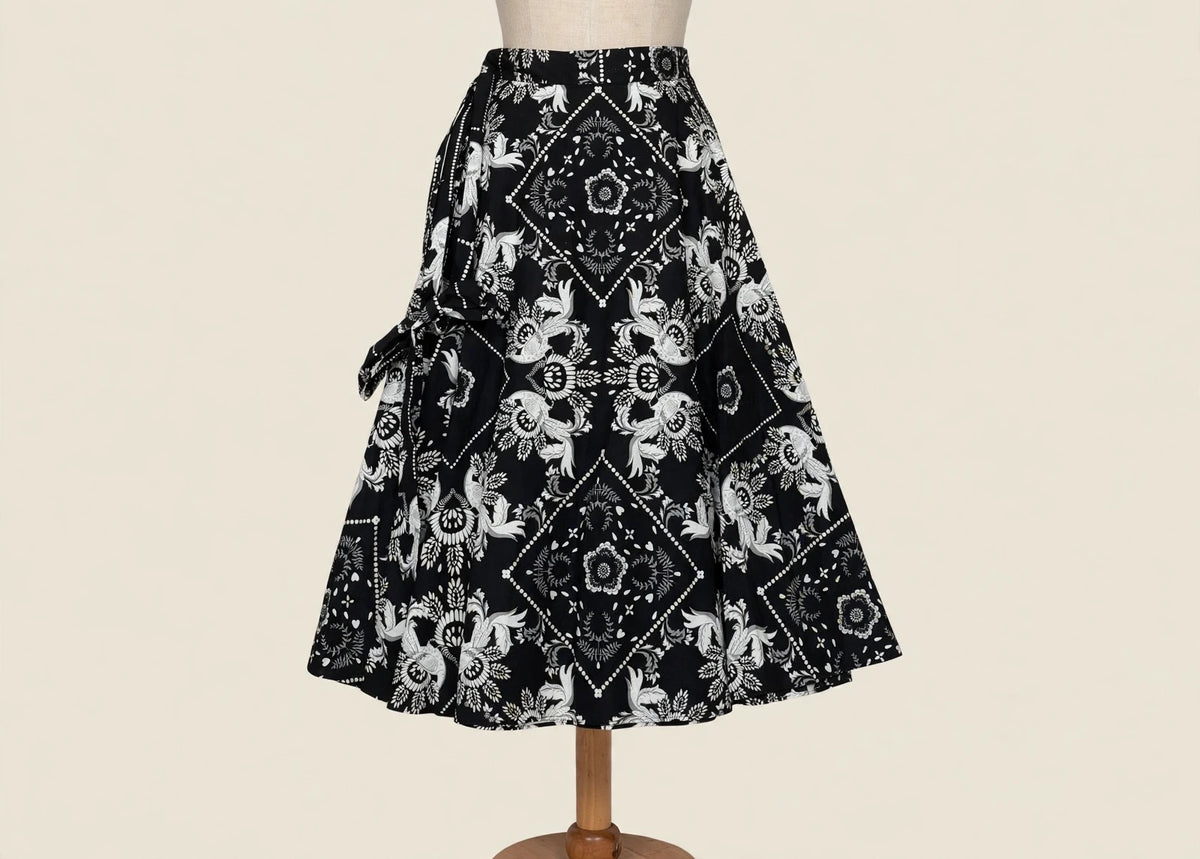 On a dress form