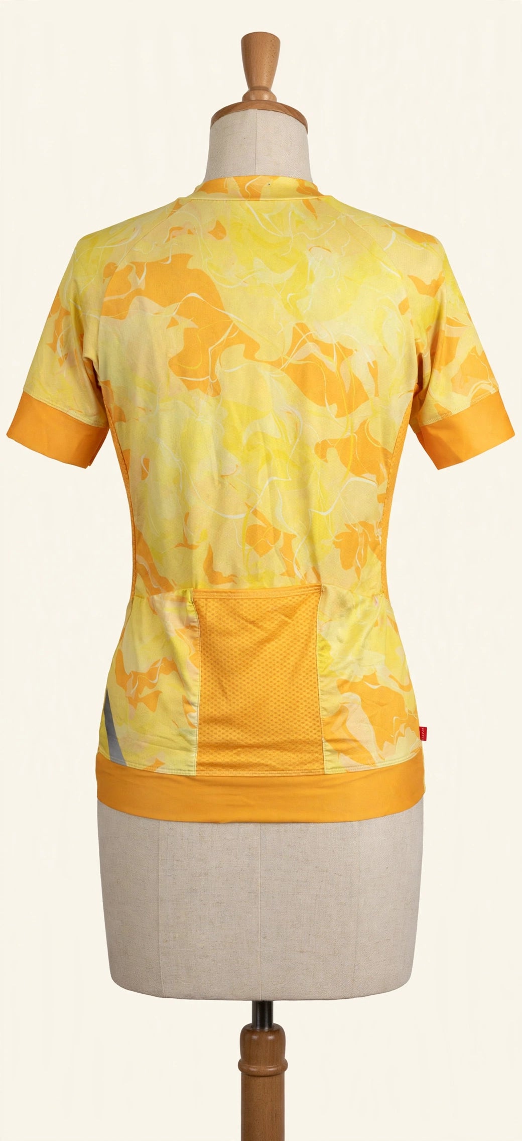 Terry Yellow & Orange Cycling Jersey - Size XS