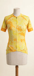 Terry Yellow & Orange Cycling Jersey - Size XS
