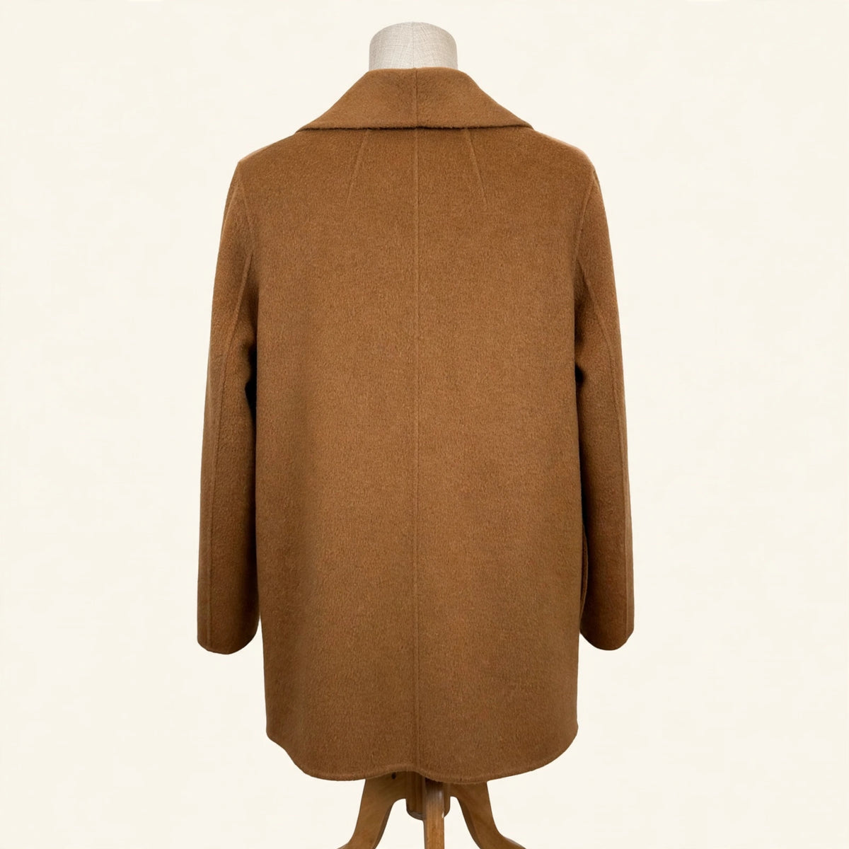 Theory Sileena Camel Wool Cashmere Shawl Coat - Size M