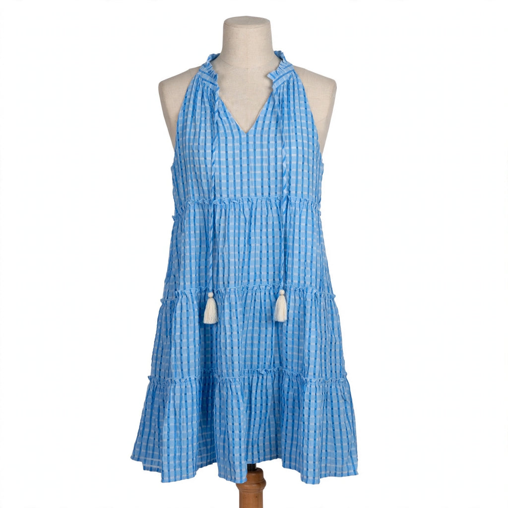 On a dress form