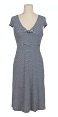 Toad&Co Navy & White Striped Cap-Sleeve Dress - Size S