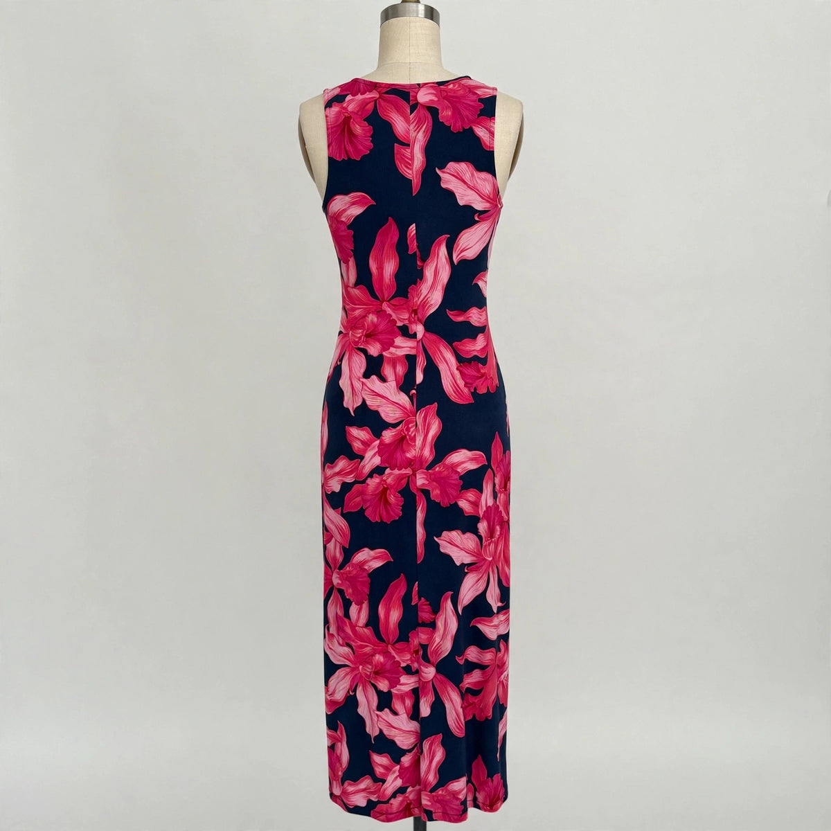 On a dress form