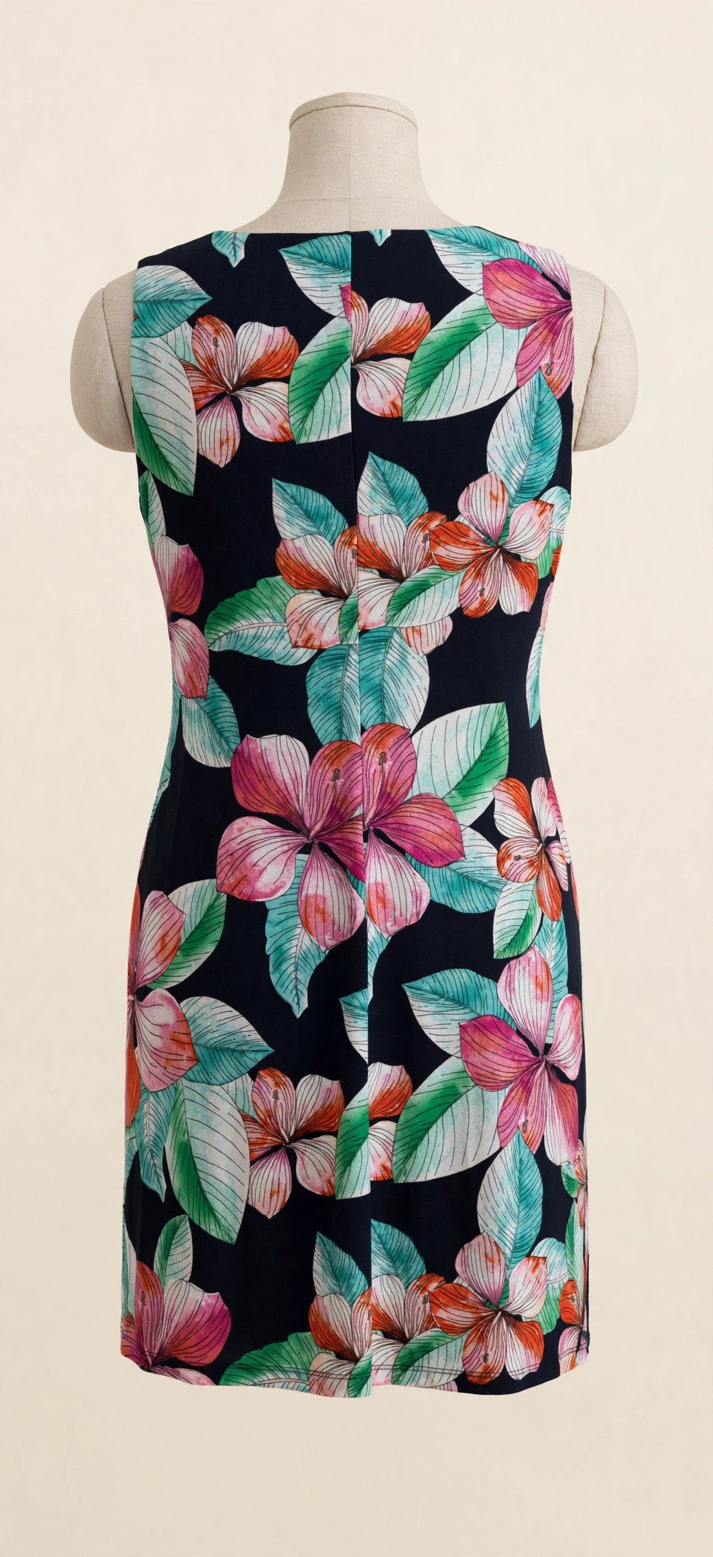 Tommy Hilfiger Navy Tropical Floral Sleeveless Dress - Size 14