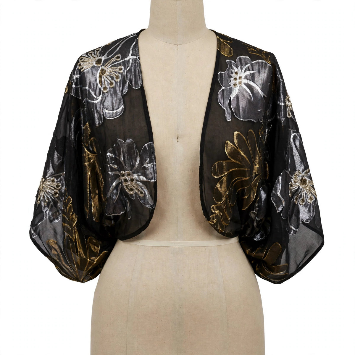 Trina Turk Metallic Floral Shrug - Size XS/S