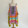 Trina Turk geometric print dress on a dress form