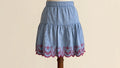 Vineyard Vines Chambray Skirt with Embroidered Scallop Hem - Size M