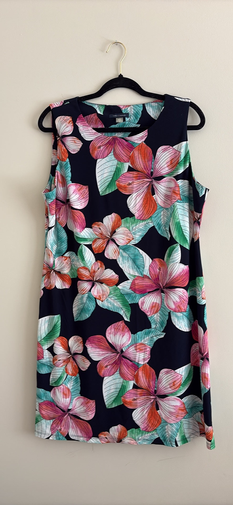 Tommy Hilfiger Navy Tropical Floral Sleeveless Dress - photo 1
