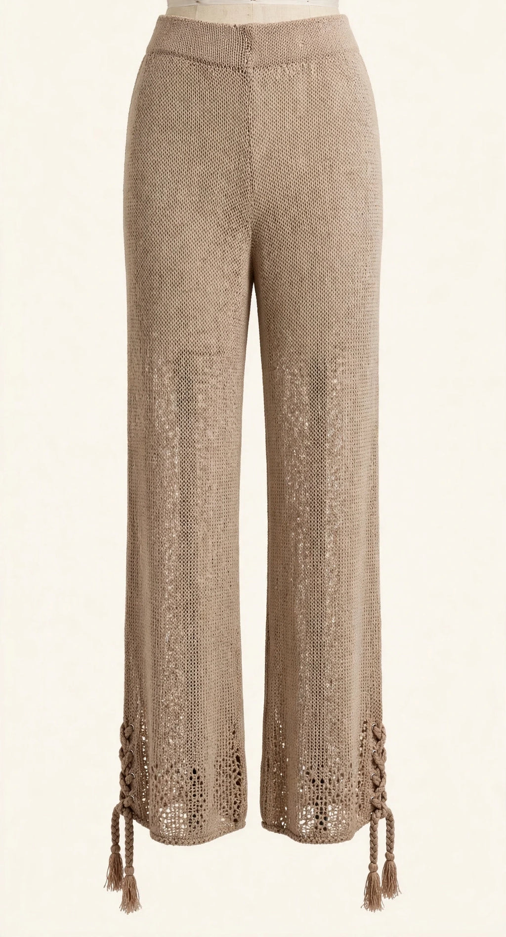 Zara Open-Knit Wide-Leg Pants - Size S (NWT)