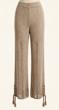 Zara Open-Knit Wide-Leg Pants - Size S (NWT)