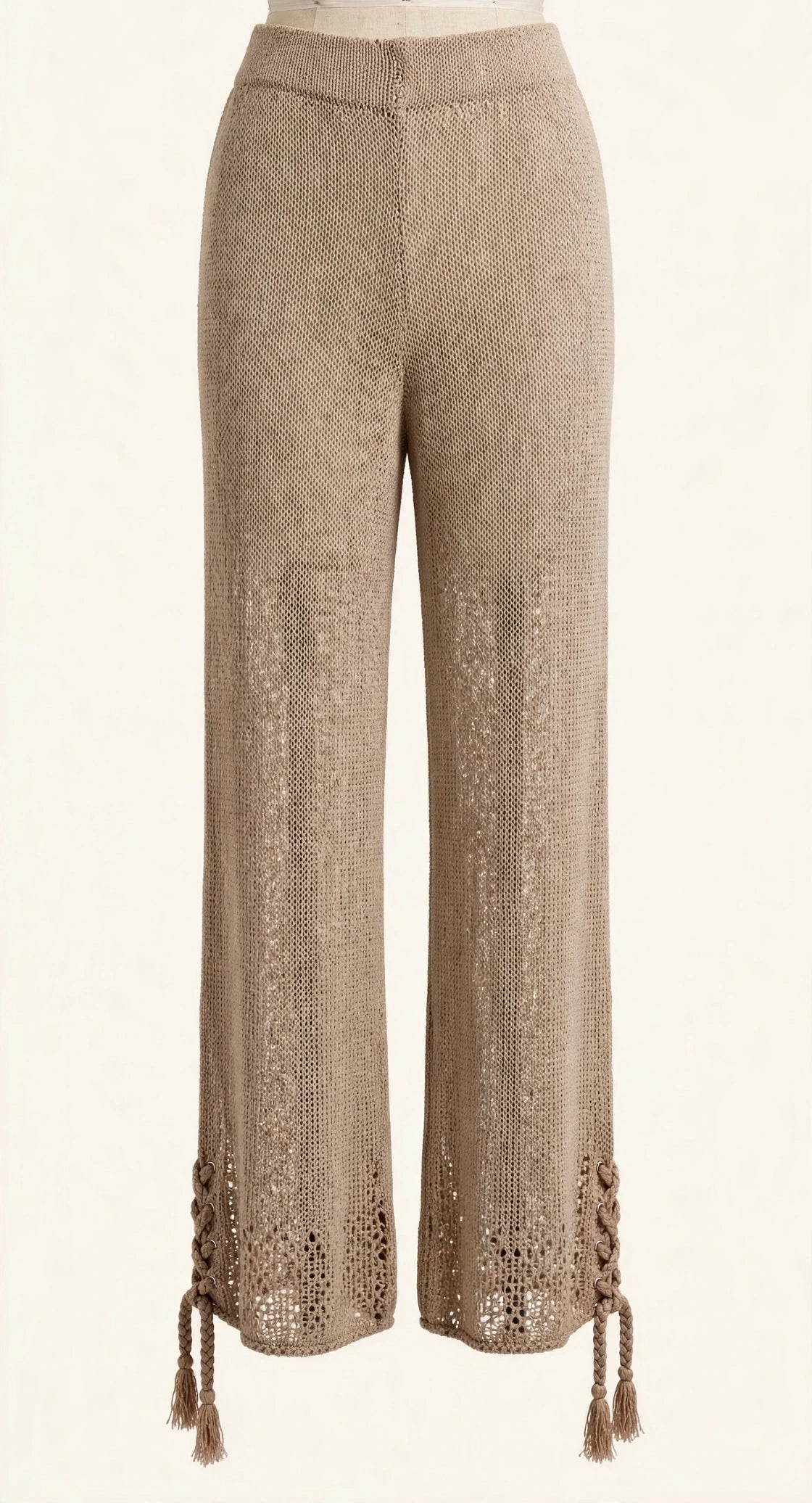 Zara Open-Knit Wide-Leg Pants - Size S (NWT)